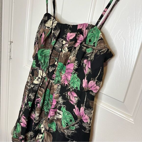 BNWT Y2K Papaya Black Multicolor Floral Cami Tunic Blouse Sz S Fairycore Boho - Picture 2 of 7